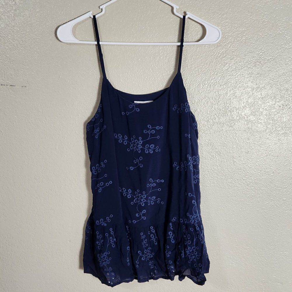 Maurices Top Spaghetti Strap Blue Floral Size S NWT